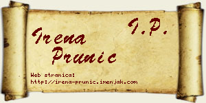 Irena Prunić vizit kartica